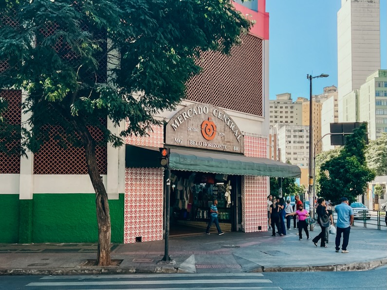 The outside of Mercado Central in Belo Horizonte, Brazil